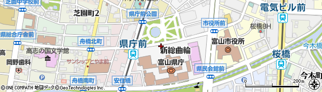 富山県庁周辺の地図