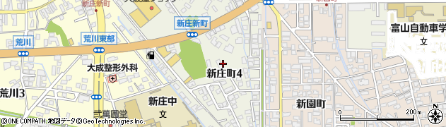 富山県富山市新庄新町周辺の地図