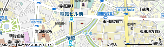 富山県富山市桜橋通り周辺の地図