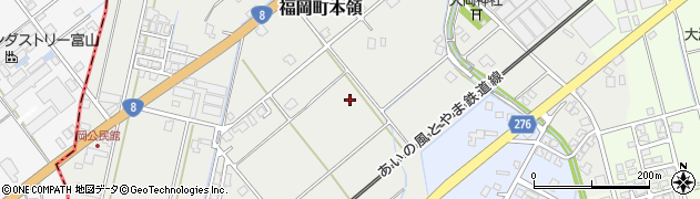 富山県高岡市福岡町本領周辺の地図