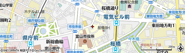 富山県富山市新桜町周辺の地図