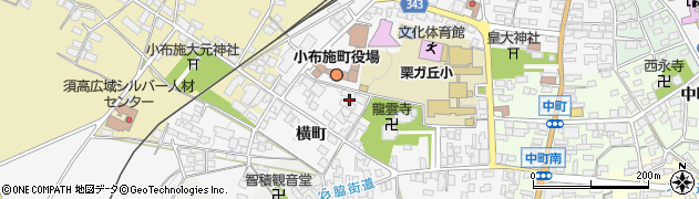 長野県小布施町（上高井郡）横町周辺の地図