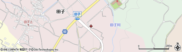 長野県長野市田子597周辺の地図