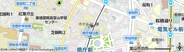 富山県富山市内幸町周辺の地図
