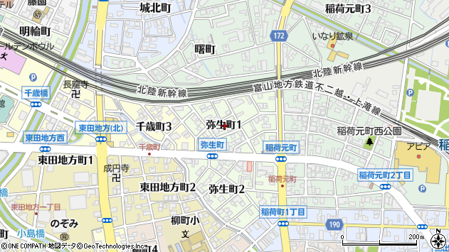 〒930-0019 富山県富山市弥生町の地図