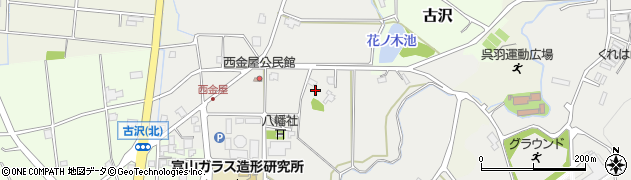 富山県富山市西金屋周辺の地図