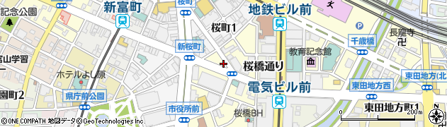 新桜町公園周辺の地図