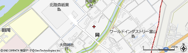 富山県小矢部市岡周辺の地図