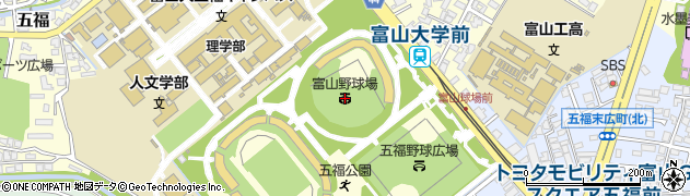 富山県営富山野球場周辺の地図