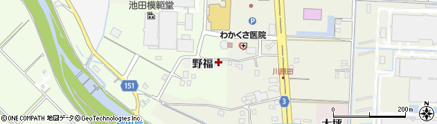 富山県上市町（中新川郡）野福周辺の地図