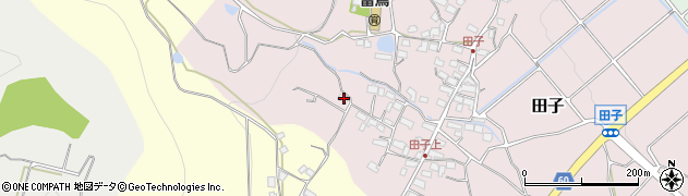 長野県長野市田子82周辺の地図