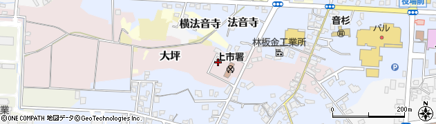 富山県中新川郡上市町大坪周辺の地図