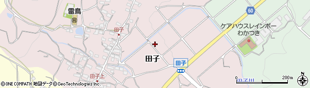 長野県長野市田子周辺の地図
