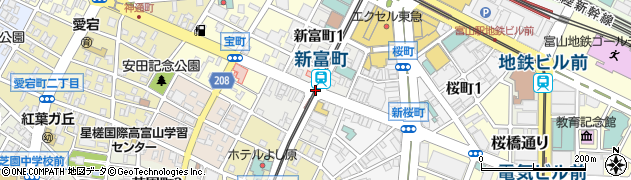 富山県富山市周辺の地図
