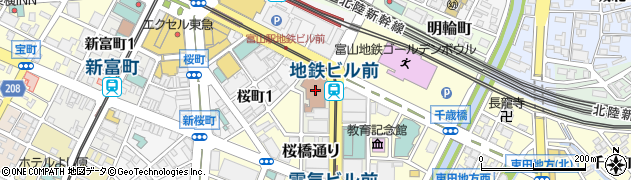 ゆうちょ銀行富山店 ＡＴＭ周辺の地図