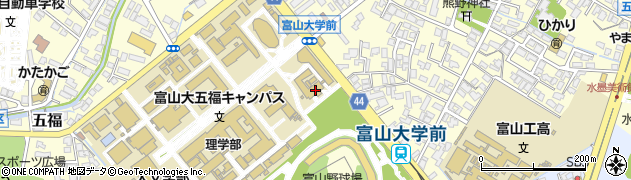 富山大学　五福キャンパス周辺の地図