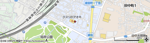 富山県富山市綾田町周辺の地図