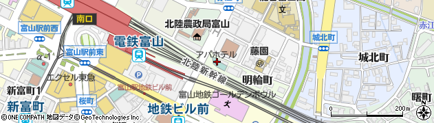 アパホテル富山駅前周辺の地図