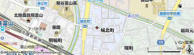 富山県富山市城北町周辺の地図