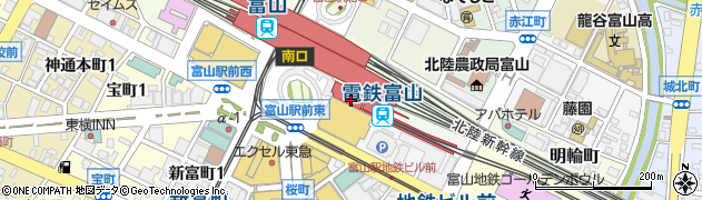 富山地鉄ホテル周辺の地図