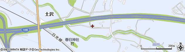 栃木県日光市土沢1255周辺の地図