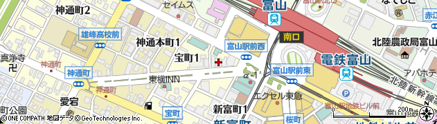 バジェットレンタカー富山駅南口店周辺の地図