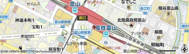 電鉄富山駅ビルエスタ周辺の地図