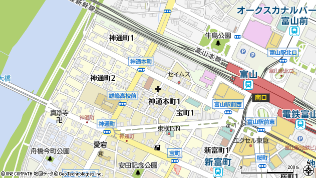 〒930-0008 富山県富山市神通本町の地図