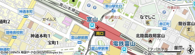 富山駅駅周辺の地図