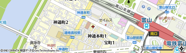 神通本町公園周辺の地図