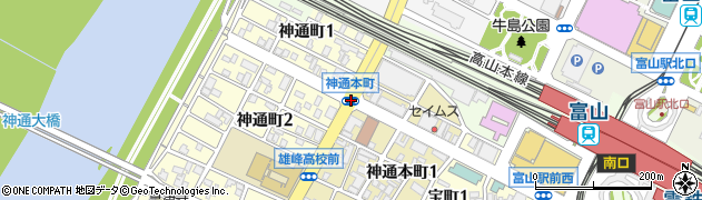 神通本町周辺の地図