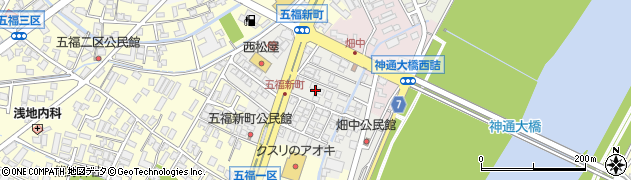 富山県富山市五福新町周辺の地図