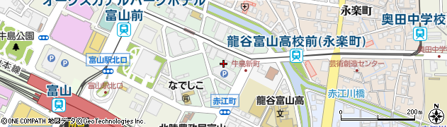 富山県富山市牛島新町周辺の地図