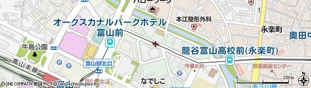 インテック本社前駅周辺の地図