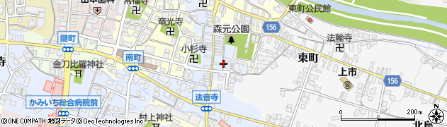 富山県上市町（中新川郡）森元町周辺の地図