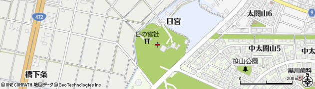 富山県射水市橋下条笹山周辺の地図