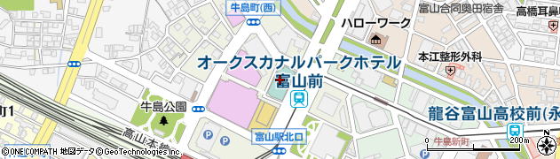オークスカナルパークホテル富山　婚礼受付・貸衣裳周辺の地図