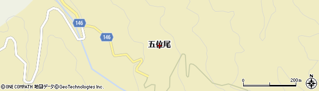 富山県中新川郡上市町五位尾周辺の地図