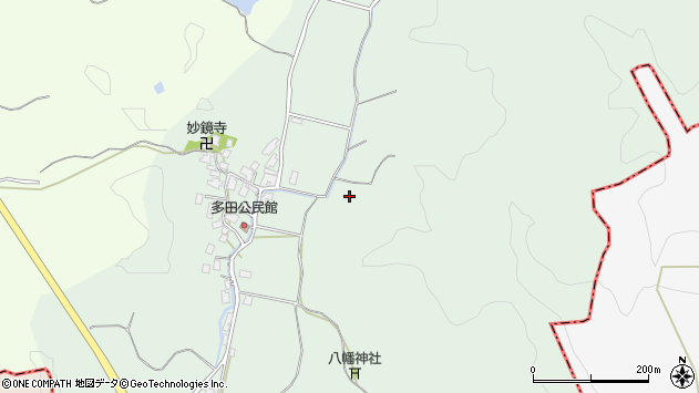 〒929-1112 石川県かほく市多田の地図