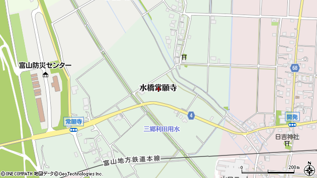 〒939-3543 富山県富山市水橋常願寺の地図