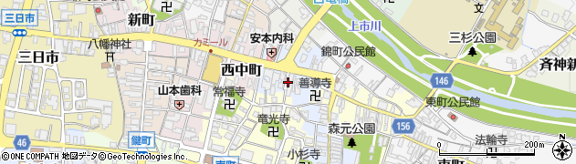 富山県上市町（中新川郡）上中町周辺の地図