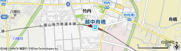 越中舟橋駅周辺の地図