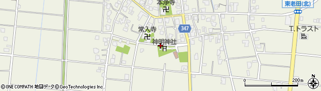 富山県富山市東老田周辺の地図