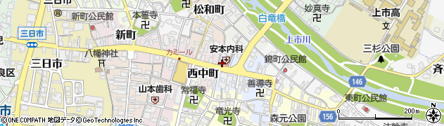 松井理容院周辺の地図