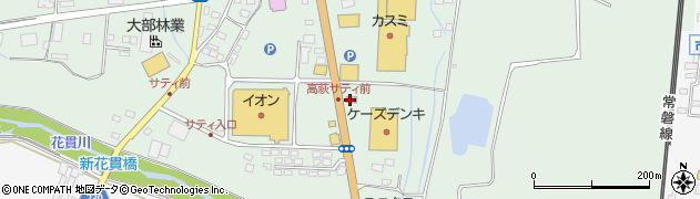 高萩花貫郵便局周辺の地図