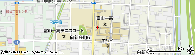 富山第一高等学校周辺の地図