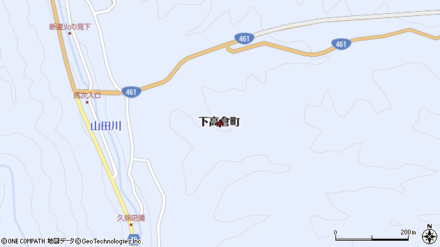 〒313-0352 茨城県常陸太田市下高倉町の地図