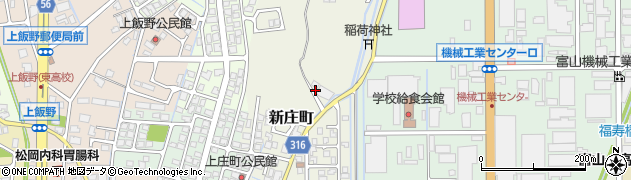 富山県富山市新庄町周辺の地図