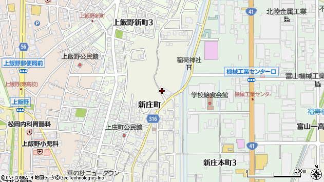 〒930-0992 富山県富山市新庄町の地図
