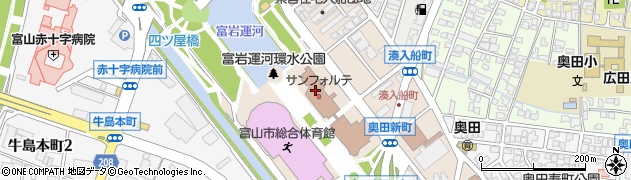 富山県民共生センター周辺の地図